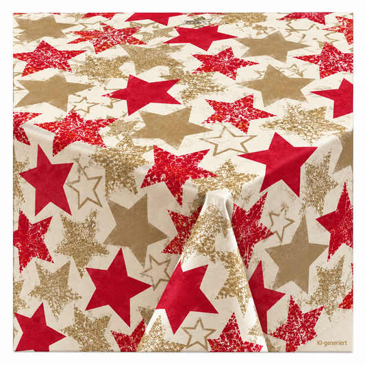 Tischdecke Weihnachten 80x80cm 1/8 Falz Levi - 20 Stück