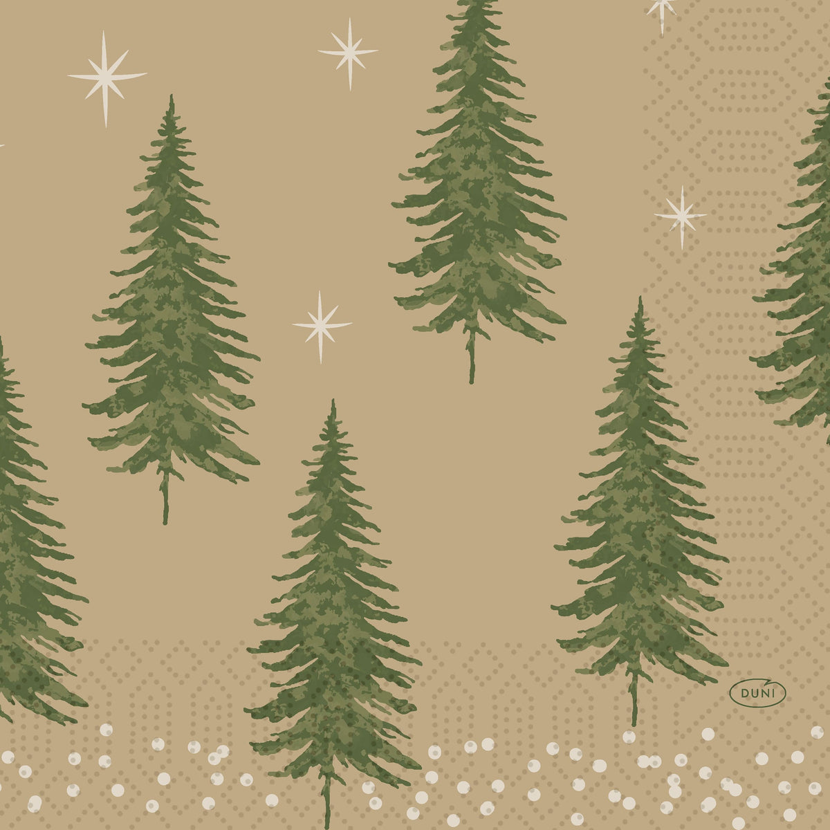 Servietten 33x33cm 3-lagig 1/4 Falz Humble Trees