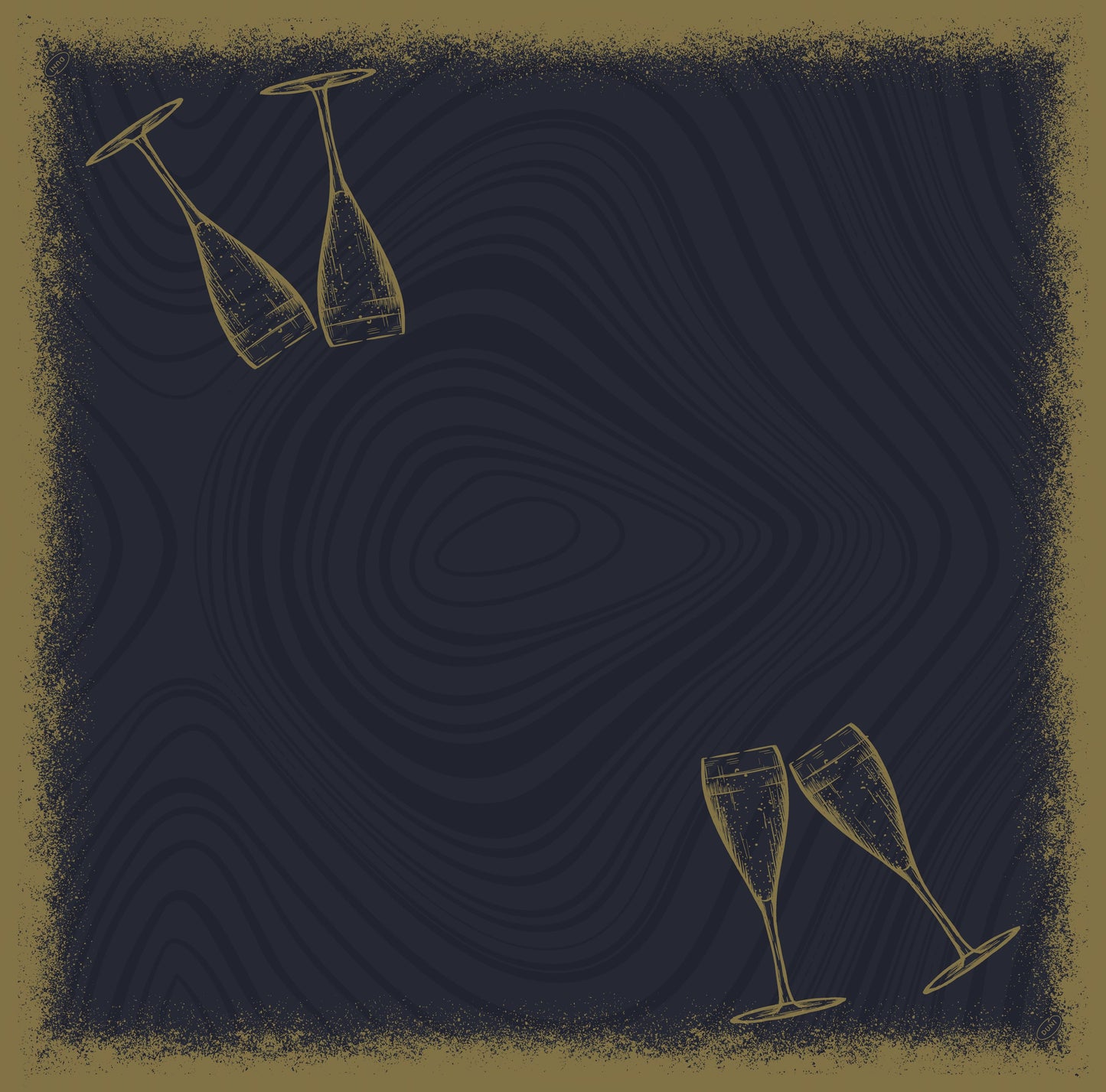 Bio Soft Servietten 40x40cm 1/4 Falz Sparkly Cheers Black - 360 Stück