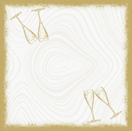 Bio Soft Servietten 40x40cm 1/4 Falz Sparkly Cheers White - 360 Stück