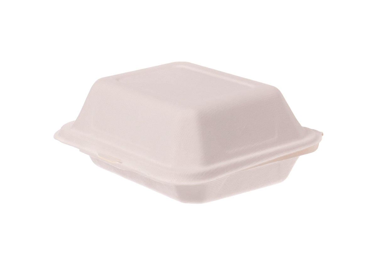 Hamburger Burger Box Bagasse IP7 1453BG 140x127x70 mm - 500 Stück