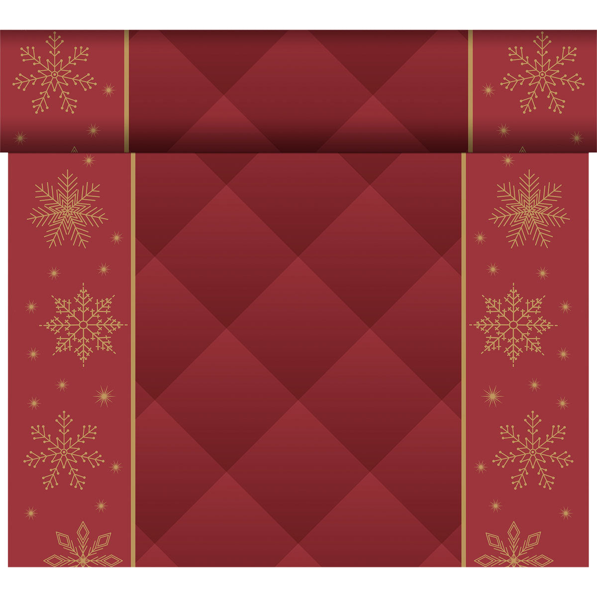 Dunicel Bio Tischläufer 24mx40cm Rhombus Bordeaux - 80 Abschnitte