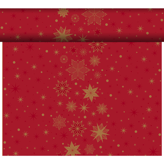 Dunicel Bio Tischläufer 24mx40cm Stargazing Red - 80 Abschnitte