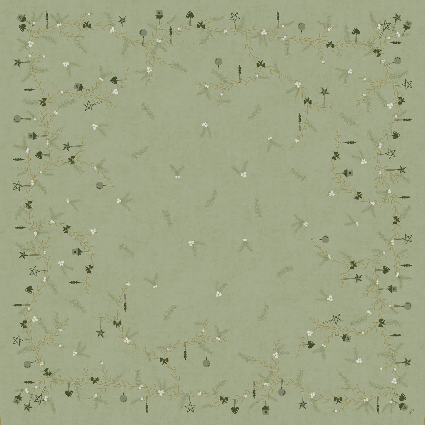 Einweg Dunicel Bio Tischdecken 84x84cm Noel Pistachio - 100 Stück