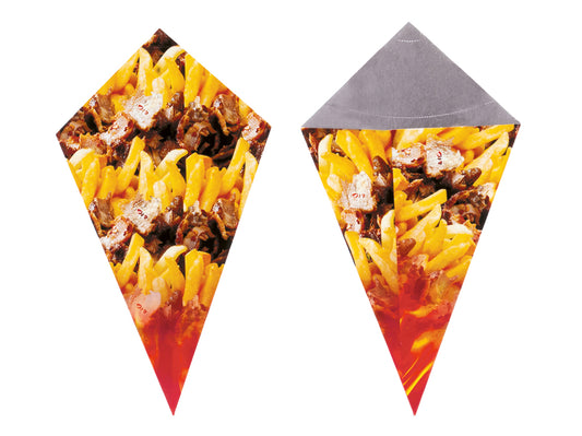 Döner Spitztüte Alu-Pappe 31x18cm - 500 Stück