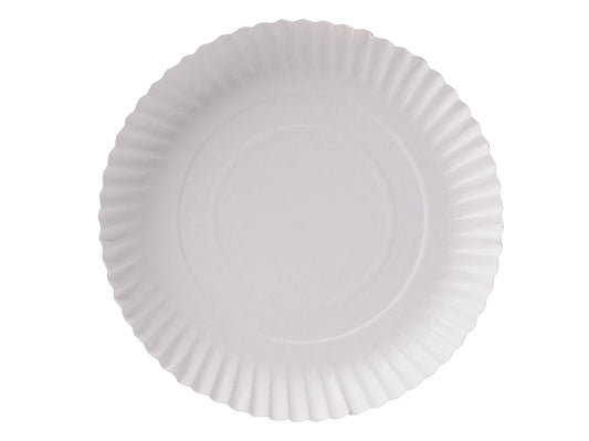 Pappteller rund Frischfaser weiß 26cm - 250 Stück