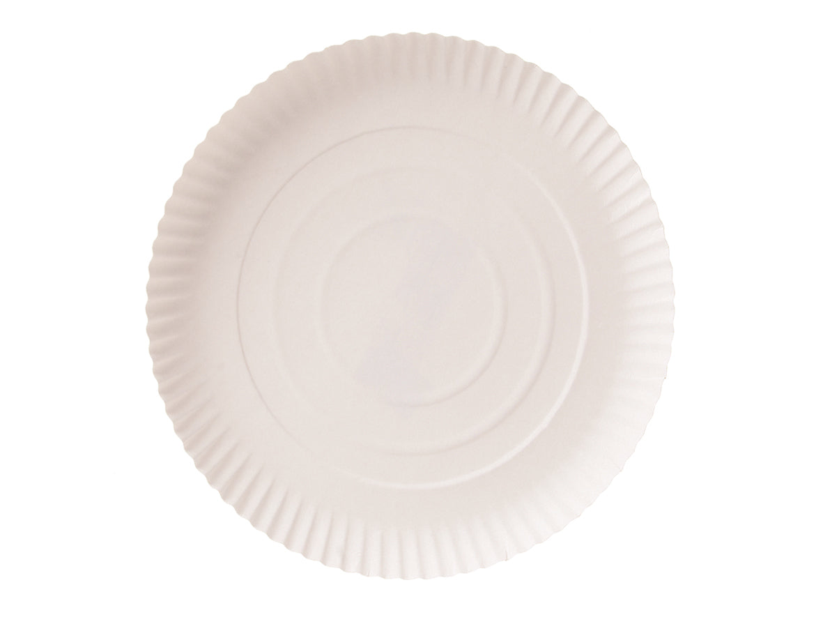 Pappteller rund Frischfaser weiß 30cm - 200 Stück