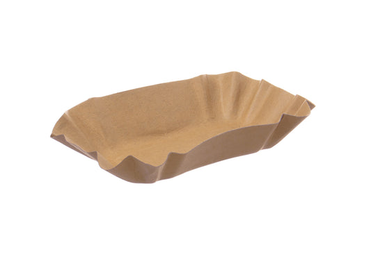 Bio Pappschale Pommesschale braun 9x14x3cm - 2000 Stück