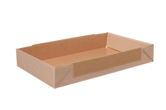 Einweg Kuchen Backform eckig braun 260x170x40mm - 400 Stück