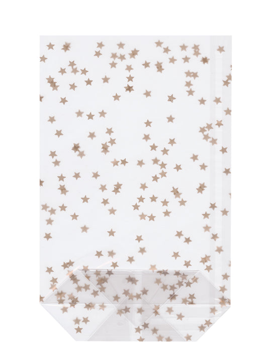 Bodenbeutel Kekstüte Weihnachten 160x270mm Goldsterne - 1000 Stück