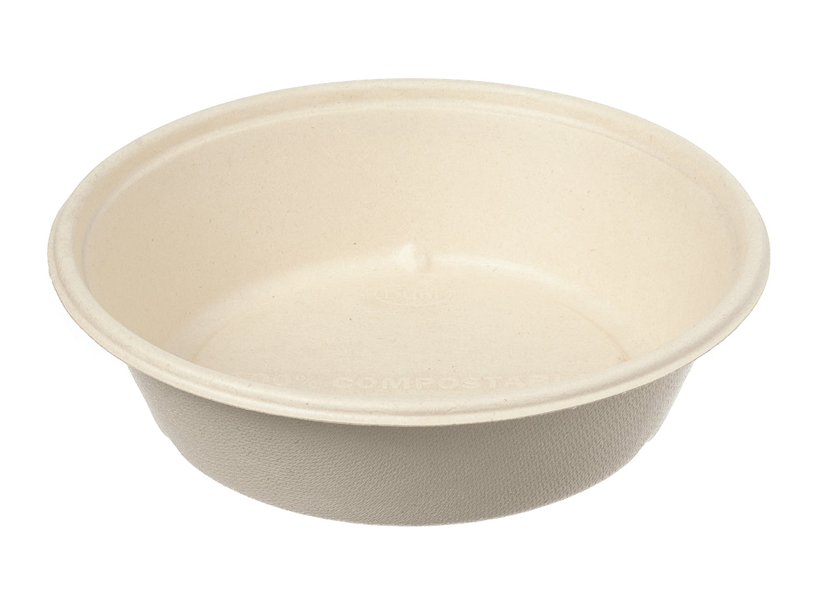 Einweg Salatschale mit Deckel 900ml braun Bagasse - 160 Stück