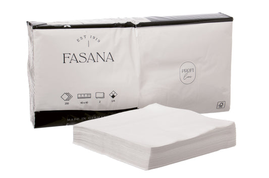 Servietten 40x40cm 2-lagig 1/4 Falz Weiss - 1500 Stück