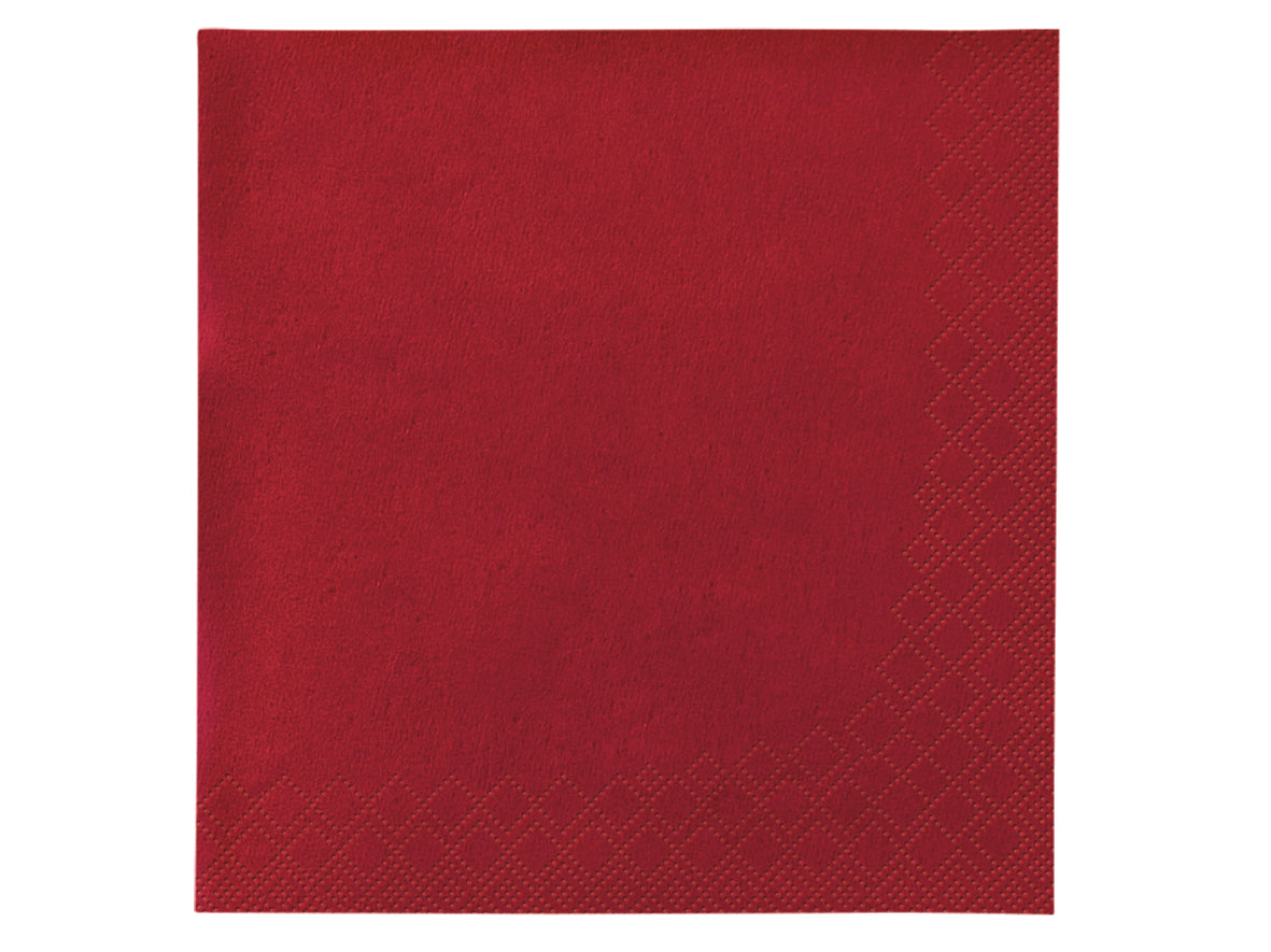 Serviette 40x40cm 2-lagig 1/4 Falz Bordeaux - 2000 Stück