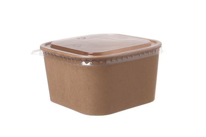 Salatschale quadratisch 750ml 130x130x60mm inkl. Deckel  - 300 Stück