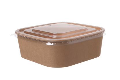 Salatschale quadratisch 1000ml 170x170x55mm inkl. Deckel  - 300 Stück