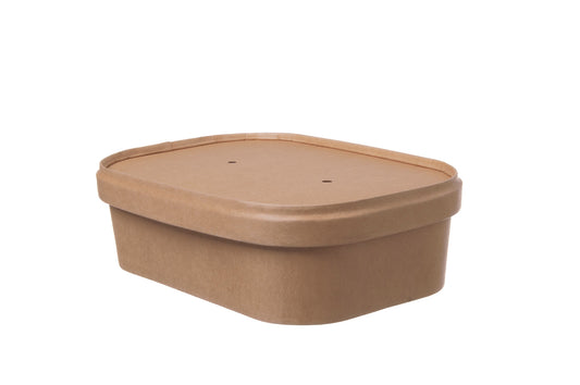 Salatschale rechteckig 500ml 171x118x42mm inkl. Papp-Deckel  - 300 Stück