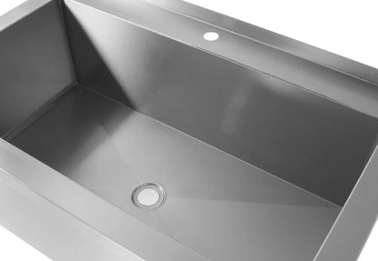 Tisch mit Einzelwaschwanne – verschweißt, Tiefe 700 mm, Kammerhöhe 300 mm, HENDI, Profi Line, 1000x700x(H)850mm