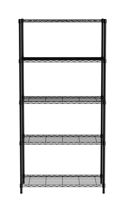 Lagerregal mit 5 Fächern, HENDI, Schwarz, 910x455x(H)1830mm