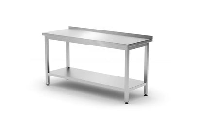Wandtisch mit Ablage – verschraubt, Tiefe 600 mm, HENDI, Kitchen Line, 600x600x(H)850mm