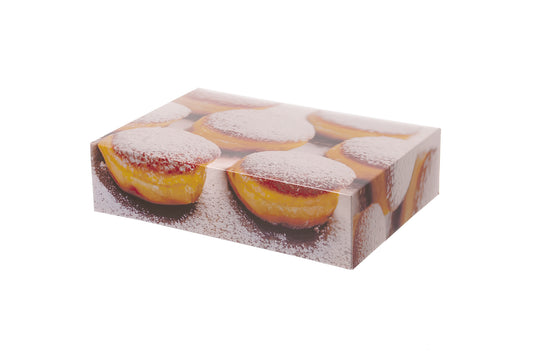 Berliner Box Krapfen Karton 1-teilig 310x220x80mm - 150 Stück