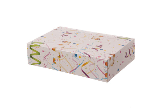 Berliner Box Krapfen Karton Konfetti 310x220x80mm - 150 Stück