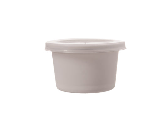 Dressingbecher weiß 50ml mit Deckel 72x24mm - 1000 Stück