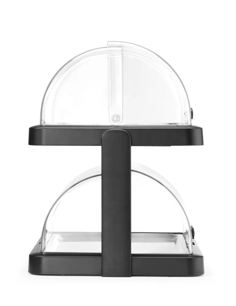 Rolltop Kühldisplay Duo UNIQ, HENDI, designed by Robert Bronwasser, Doppelt, Schwarz, 480x355x(H)480mm, Rechteckig