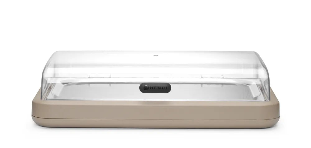 Kühldisplay UNIQ, HENDI, designed by Robert Bronwasser, GN 1/1, Beige, 593x389x(H)147mm, Rechteckig