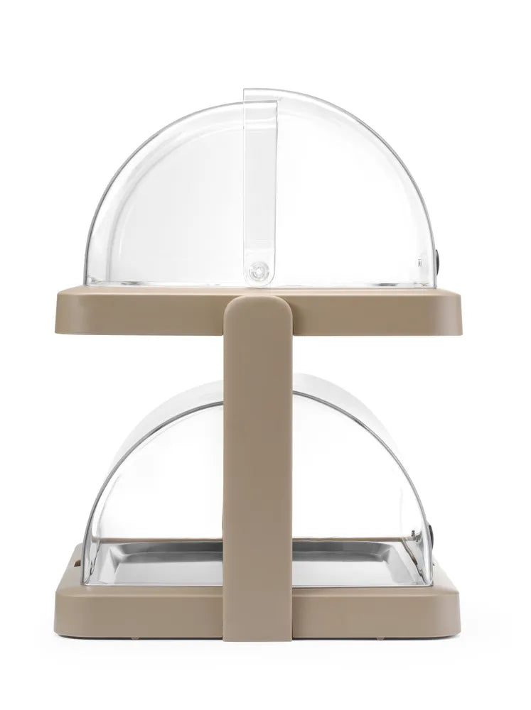 Rolltop Kühldisplay Duo UNIQ, HENDI, designed by Robert Bronwasser, Doppelt, Beige, 480x355x(H)480mm, Rechteckig