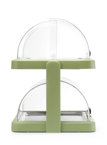 Rolltop Kühldisplay Duo UNIQ, HENDI, designed by Robert Bronwasser, Doppelt, Grün, 480x355x(H)480mm, Rechteckig