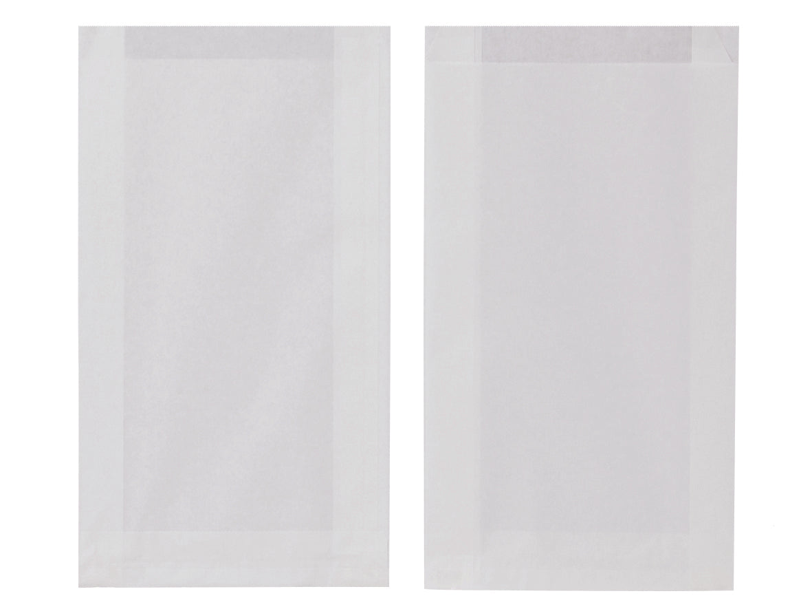 Fleischerbeutel Faltenbeutel weiß 12+5x23cm - 1000 Stück