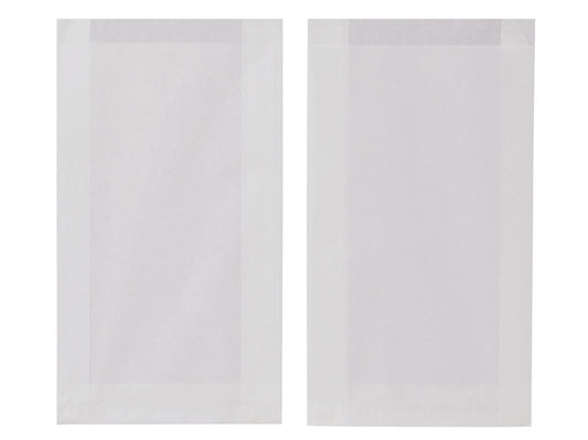 Fleischerbeutel Faltenbeutel weiß 12+5x23cm - 1000 Stück