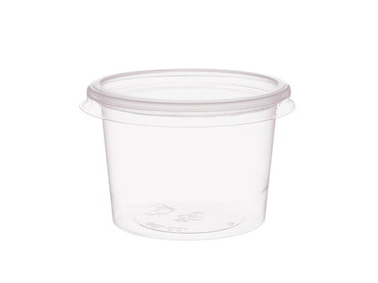 Verpackungsbecher rund PP 250ml mit Deckel H:48xØ101mm - 1000 Stück