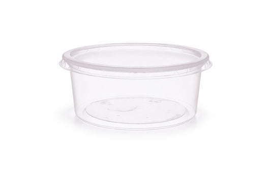 Verpackungsbecher rund PP 200ml mit Deckel H:43xØ101mm - 250 Stück