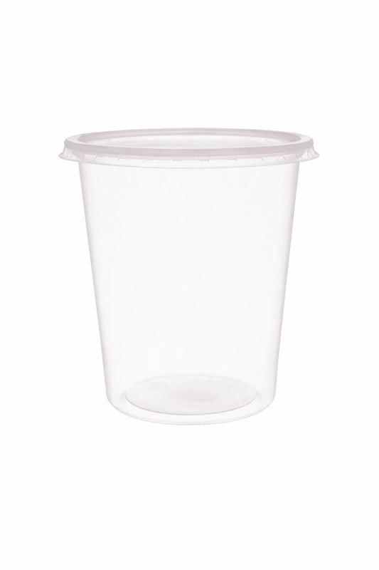 Verpackungsbecher rund PP 500ml mit Deckel H:104xØ101mm - 250 Stück
