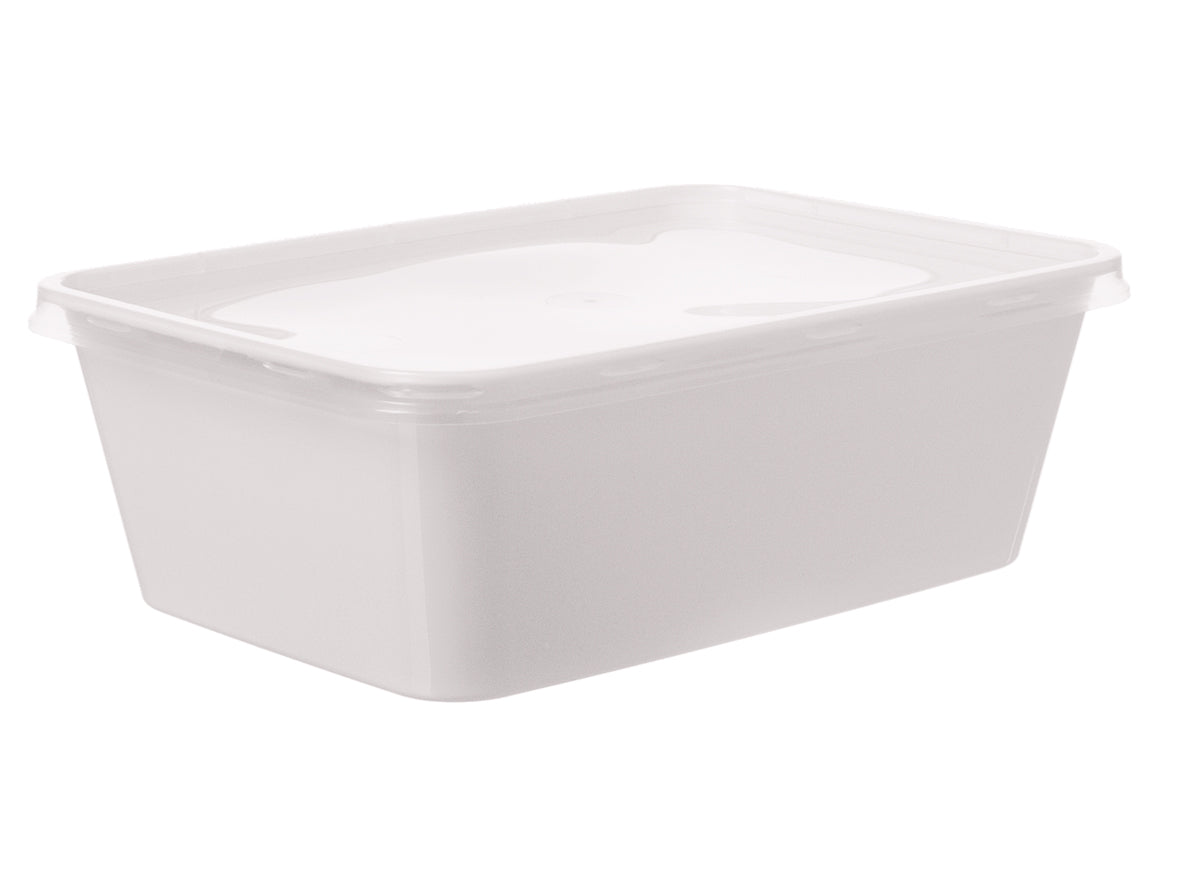 Menüschalen PP ungeteilt 750ml mit Deckel 175x119x59mm - 500 Stück