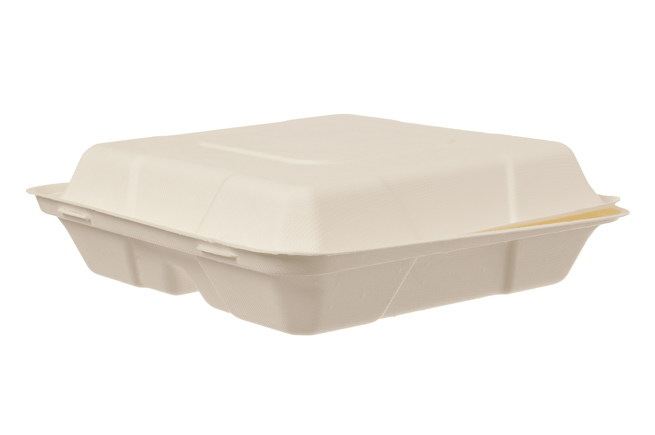 MENÜBOX HOLZFASER FIBER ECO NACHHALTIG Menübox 2-geteilt Holzfaser 230x230x74mm - 200 Stück