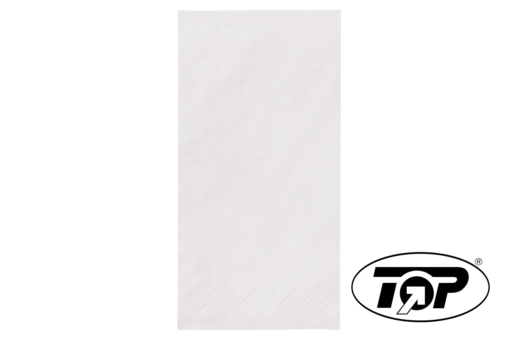 Serviette 40x40cm 3-lagig 1/8 Falz Weiß - 1000 Stück