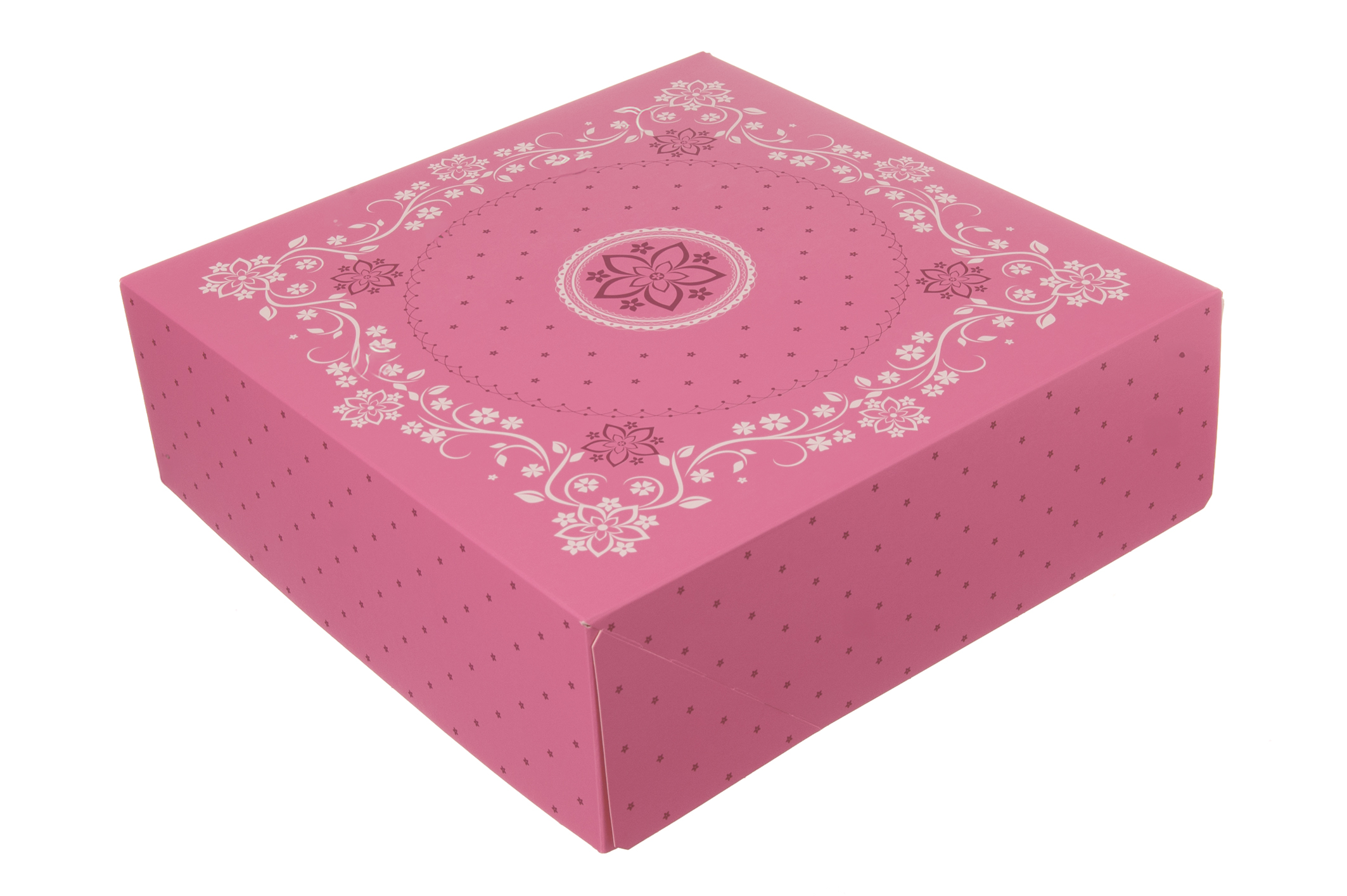TORTENKARTON PAPPE Tortenkarton 1-teilig 340x340x110mm pink - 50 Stück