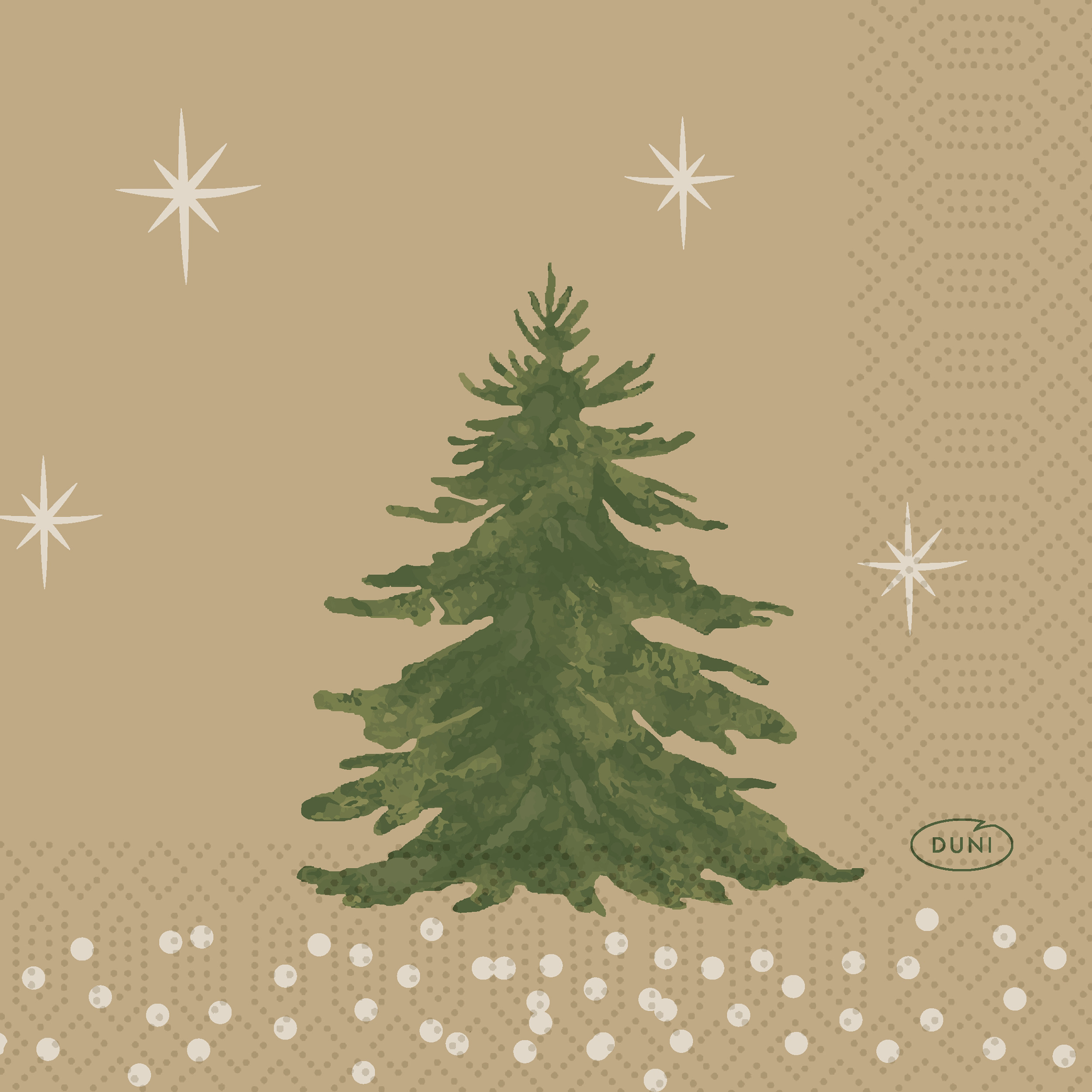 Servietten 24x24cm 3-lagig 1/4 Falz Humble Trees - 1000 Stück