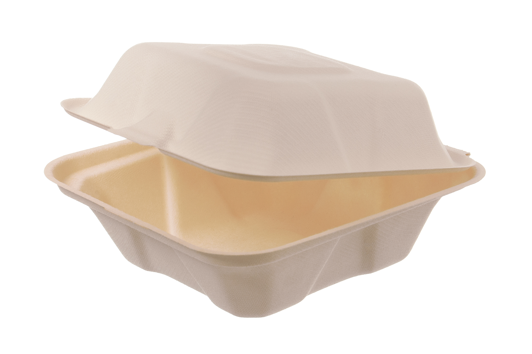 BURGERBOX HAMBURGER BOX ECO NACHHALTIG Hamburger Burger Box Holzfaser 145x145x70mm - 500 Stück