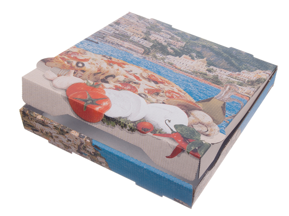 Pizzakarton 29x29x4 Positano NYC - 100 Stück