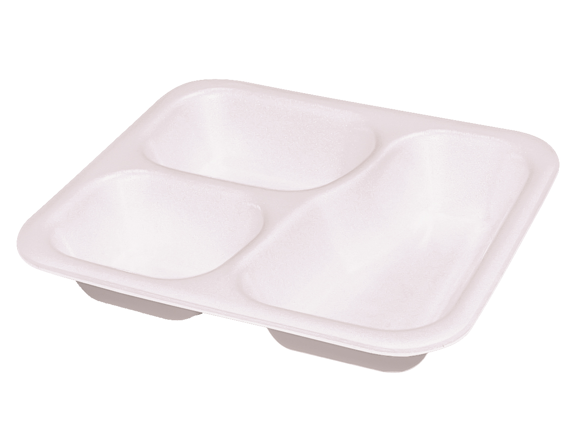 Siegelschalen XPS Nr. 607 3-geteilt 247x209x42 mm - 600 Stück