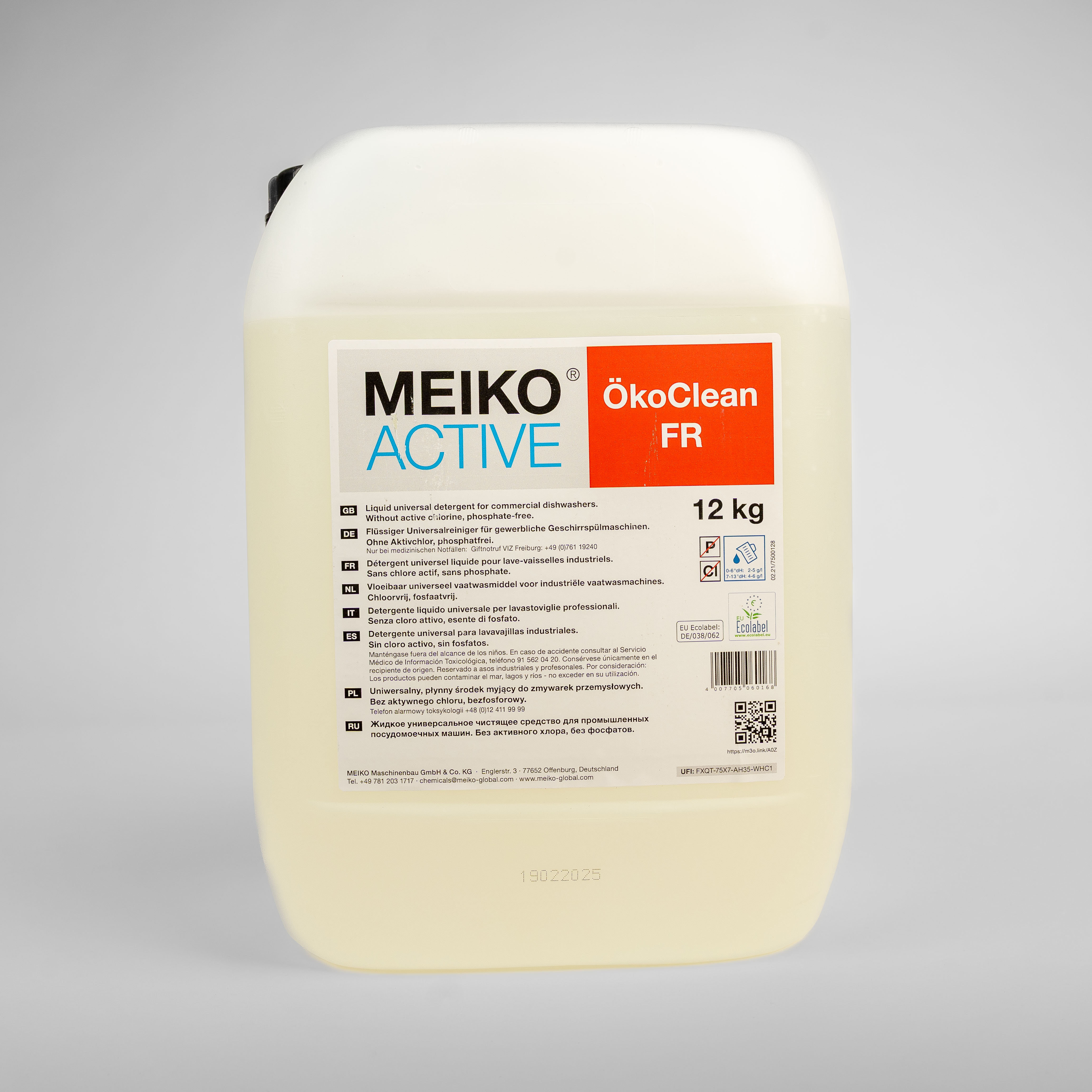 Meiko ACTIVE Ökoclean FR 12kg flüssiger Universalreiniger Geschirrspülmaschinen Umweltfreundlich