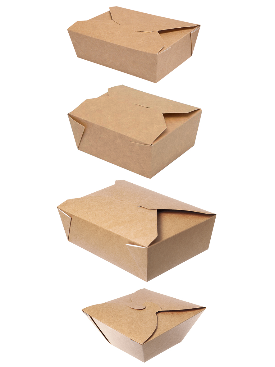 Lunchbox Menübox Fettdicht ohne Beschichtung 1600ml - 200 Stück