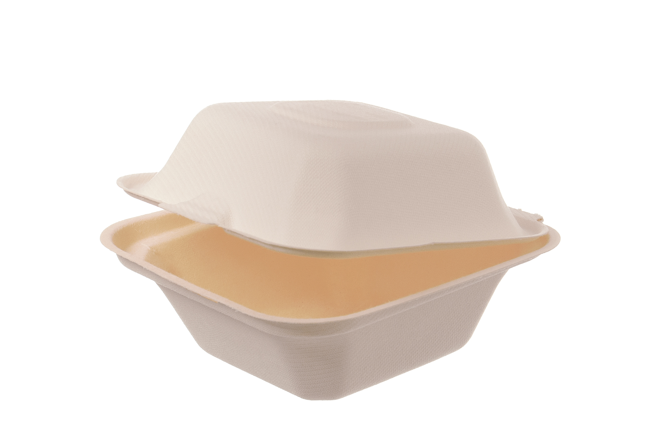 BURGERBOX HAMBURGER BOX ECO NACHHALTIG Hamburger Burger Box Holzfaser 125x125x70mm - 600 Stück