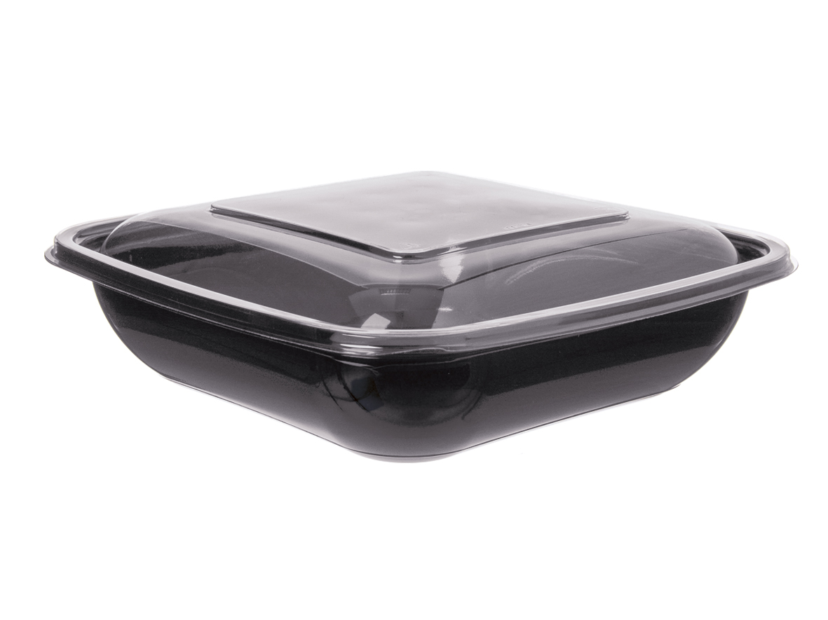 Salatschale PET 750ml 190x190x40mm mit Deckel - 400 Stück