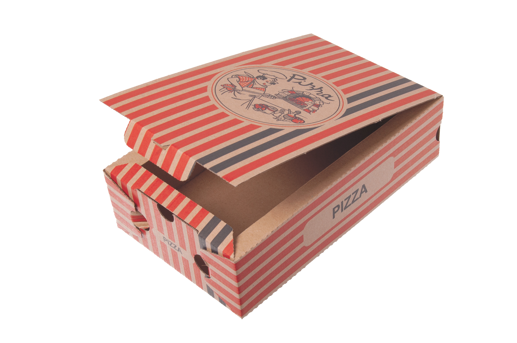 Pizzakarton 27x17x7 Braun Calzone - 100 Stück