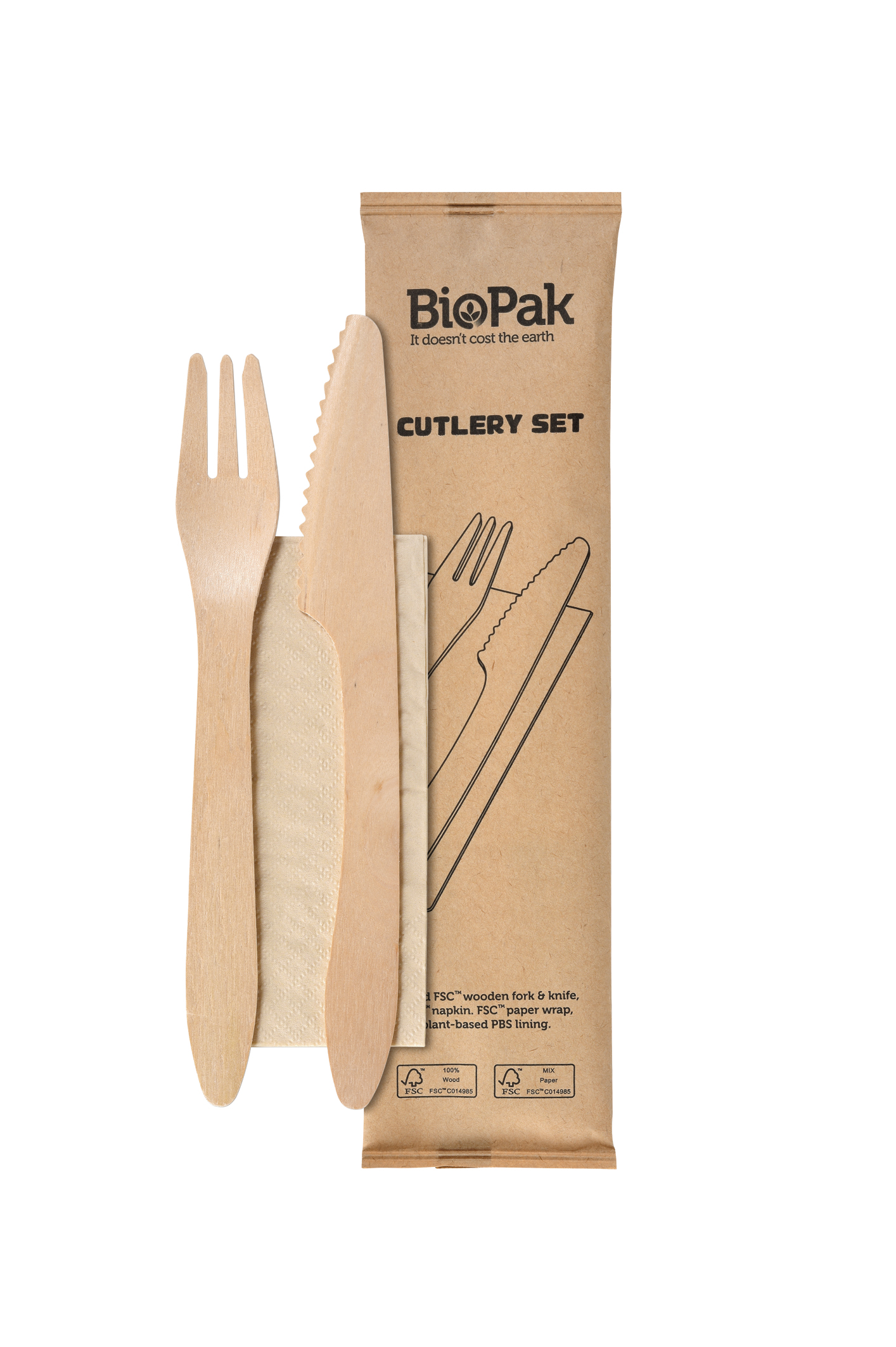 Shopbild Holz Besteckset 18cm - 400 Stück