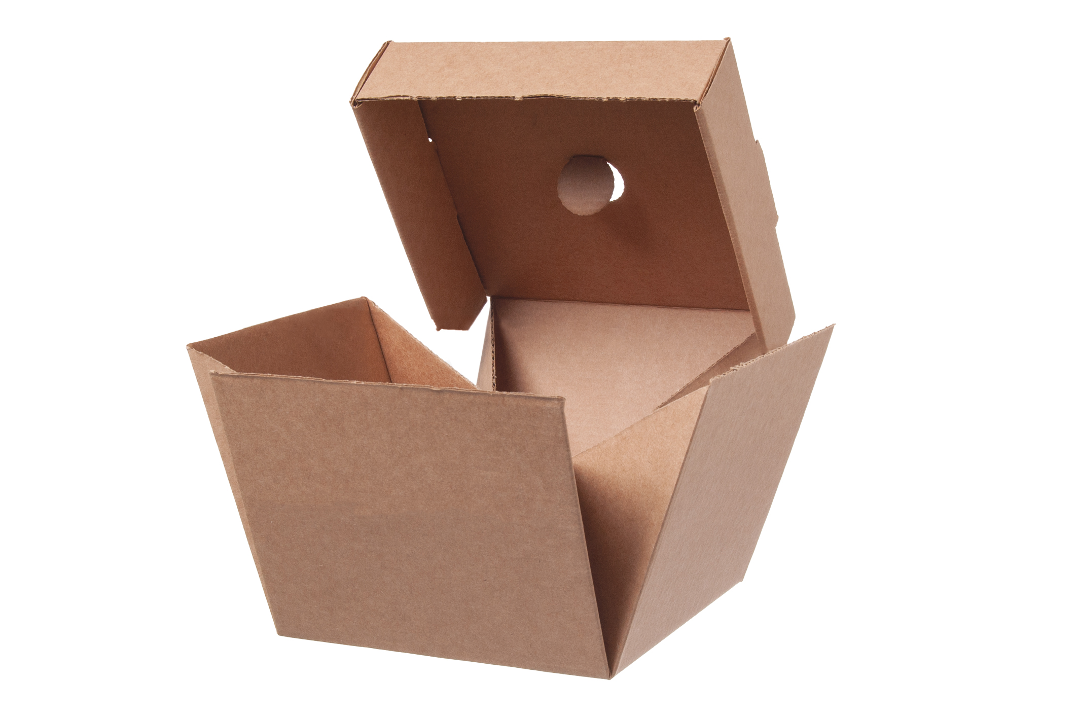 Shopbild Faltbare Burgerbox Hamburgerbox Pommesbox 14x14x12cm - 100 Stück